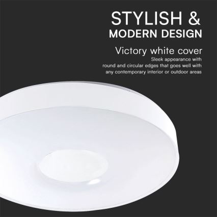 LED Dimmelhető mennyezeti lámpa LED/40W/230V 3000-6500K 39 cm fehér + távirányítás