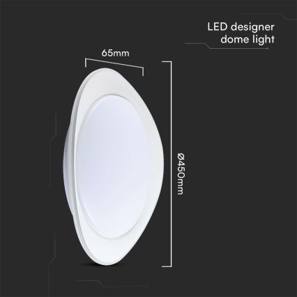 LED Dimmelhető mennyezeti lámpa LED/40W/230V 3000-6500K 45 cm fehér + távirányítás