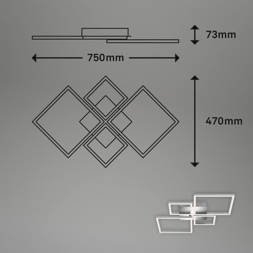 LED dimmelhető mennyezeti lámpa LED/42W/230V 3000K matt króm