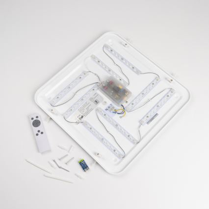 LED dimmelhető mennyezeti lámpatest LED/42W/230V 3000-6500K 49x49 cm fehér + távirányító