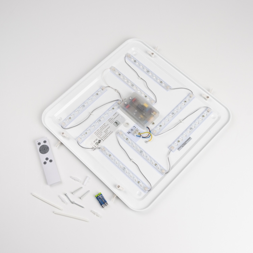 LED dimmelhető mennyezeti lámpatest LED/42W/230V 3000-6500K 49x49 cm fehér + távirányító