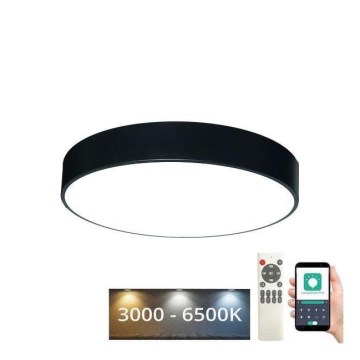 LED Dimmelhető mennyezeti lámpa LED/50W/230V 3000-6500K fekete + távirányítás