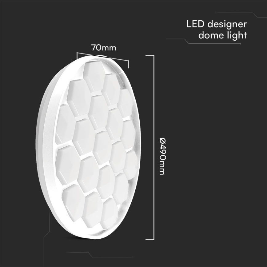 LED Dimmelhető mennyezeti lámpa LED/60W/230V 3000/4000/6500K átm. 49 cm + távirányítás