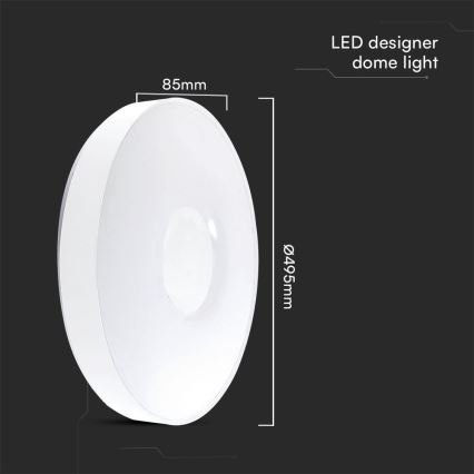 LED Dimmelhető mennyezeti lámpa LED/60W/230V 3000-6500K 49,5 cm fehér + távirányítás