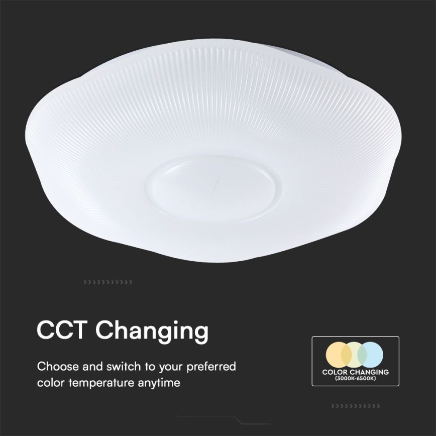 LED Dimmelhető mennyezeti lámpa LED/60W/230V 3000-6500K 50 cm fehér + távirányítás