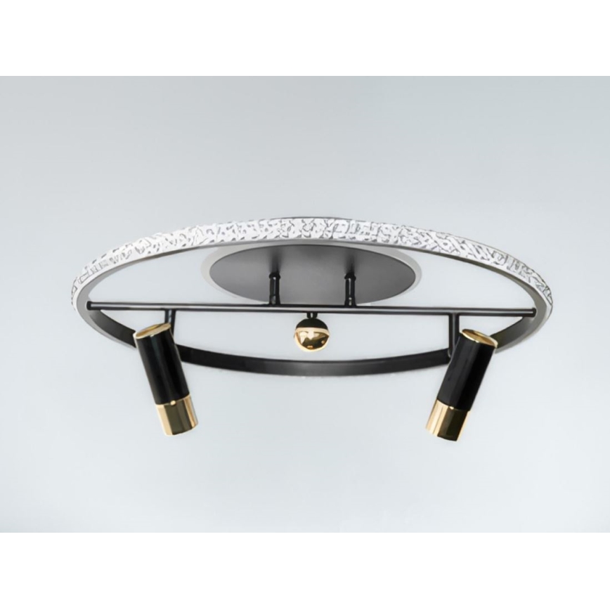 LED Dimmelhető mennyezeti lámpa LED/60W/230V 3000-6500K fekete + távirányítás
