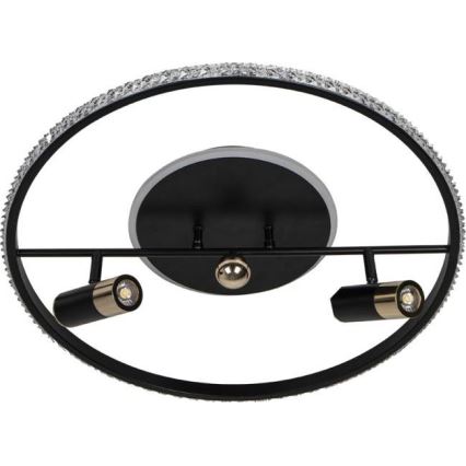 LED Dimmelhető mennyezeti lámpa LED/60W/230V 3000-6500K fekete + távirányítás