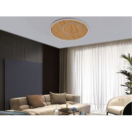 LED Dimmeres mennyezeti lámpa LED/65W/230V 3000-6500K barna + távirányító