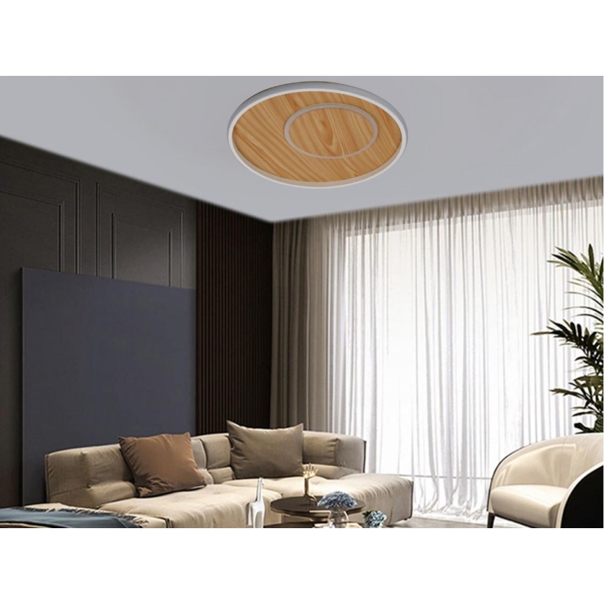 LED Dimmeres mennyezeti lámpa LED/65W/230V 3000-6500K barna + távirányító