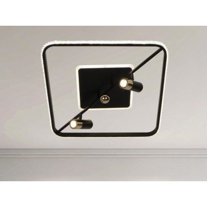 LED Dimmelhető mennyezeti lámpa LED/70W/230V 3000-6500K fekete + távirányítás