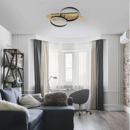 LED Dimmelhető mennyezeti lámpa LED/70W/230V 3000-6500K tölgy + távirányítás
