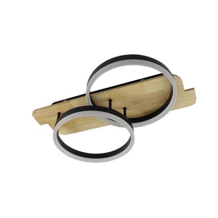 LED Dimmelhető mennyezeti lámpa LED/70W/230V 3000-6500K tölgy + távirányítás