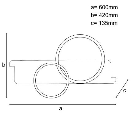 LED Dimmelhető mennyezeti lámpa LED/70W/230V 3000-6500K tölgy + távirányítás