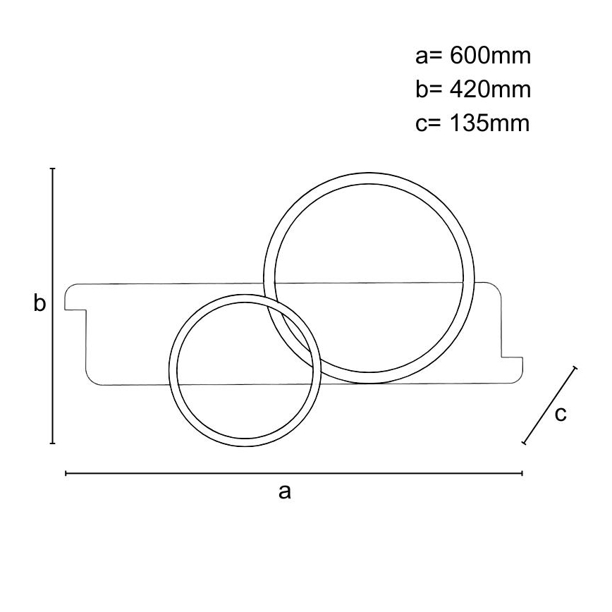 LED Dimmelhető mennyezeti lámpa LED/70W/230V 3000-6500K tölgy + távirányítás