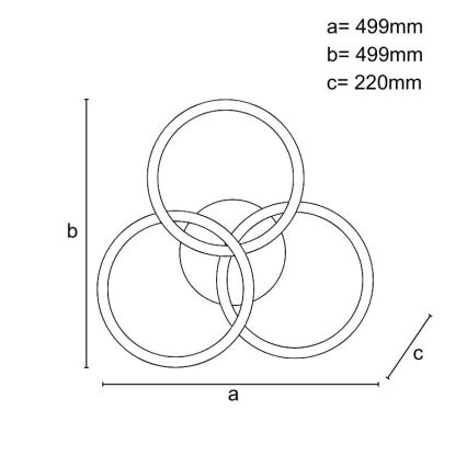 LED Dimmelhető mennyezeti lámpa LED/70W/230V 3000-6500K fehér + távirányítás