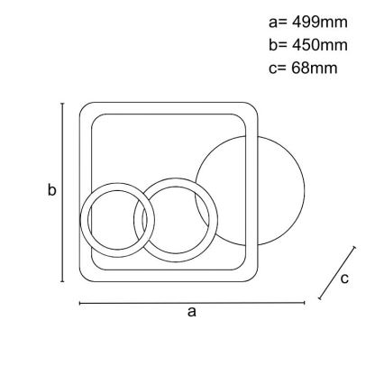 LED Dimmelhető mennyezeti lámpa LED/70W/230V 3000-6500K + távirányítás