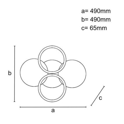 LED Dimmelhető mennyezeti lámpa LED/70W/230V 3000-6500K + távirányítás
