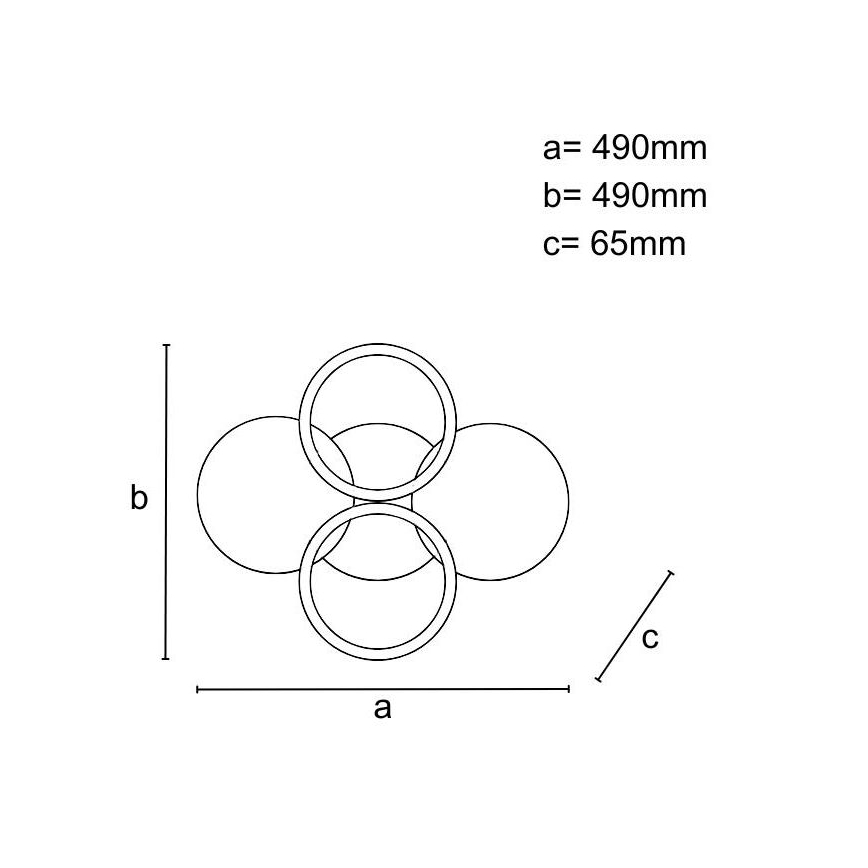 LED Dimmelhető mennyezeti lámpa LED/70W/230V 3000-6500K + távirányítás