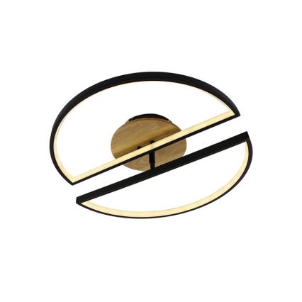 LED Dimmelhető mennyezeti lámpa LED/75W/230V 3000-6500K bükkfa + távirányítás