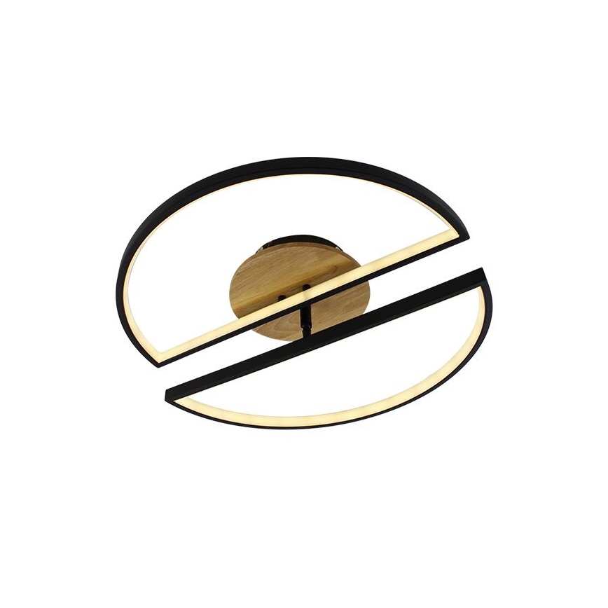 LED Dimmelhető mennyezeti lámpa LED/75W/230V 3000-6500K bükkfa + távirányítás