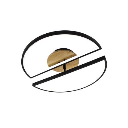 LED Dimmelhető mennyezeti lámpa LED/75W/230V 3000-6500K bükkfa + távirányítás