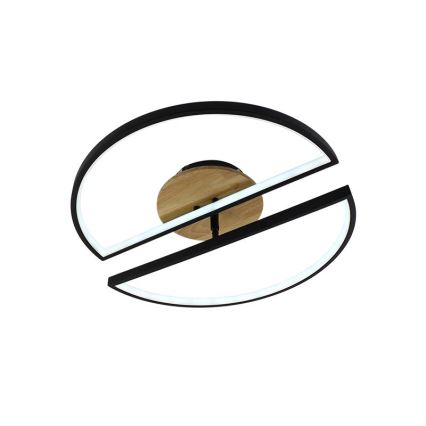 LED Dimmelhető mennyezeti lámpa LED/75W/230V 3000-6500K bükkfa + távirányítás