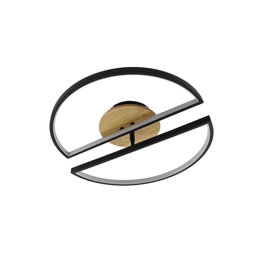 LED Dimmelhető mennyezeti lámpa LED/75W/230V 3000-6500K bükkfa + távirányítás