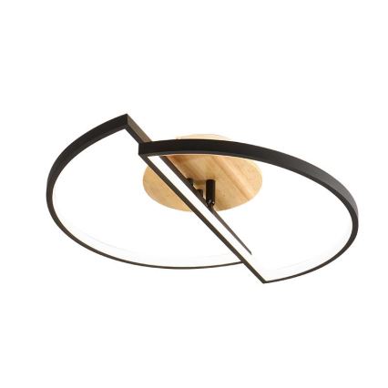 LED Dimmelhető mennyezeti lámpa LED/75W/230V 3000-6500K bükkfa + távirányítás