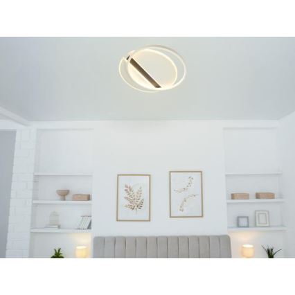 LED Dimmelhető mennyezeti lámpa LED/80W/230V 3000-6500K fehér + távirányítás