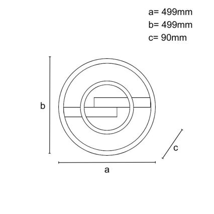 LED dimmelhető mennyezeti lámpa LED/80W/230V 3000-6500K + távirányító