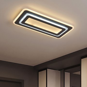 LED dimmelhető mennyezeti lámpa LED/85W/230V 3000-6500K fekete + távirányító