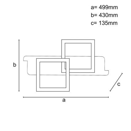LED Dimmelhető mennyezeti lámpa LED/85W/230V 3000-6500K tölgy + távirányítás