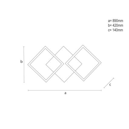 LED dimmelhető mennyezeti lámpa LED/85W/230V 3000-6500K + távirányító