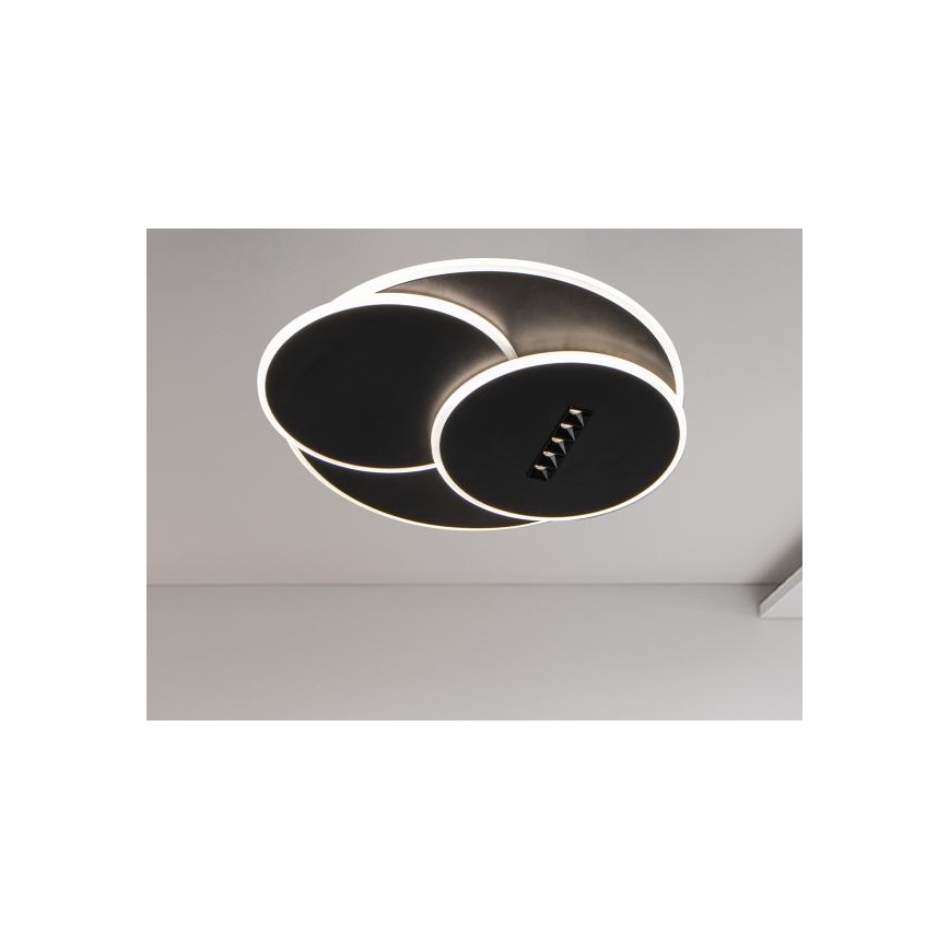 LED Dimmelhető mennyezeti lámpa LED/90W/230V 3000-6500K fekete + távirányítás