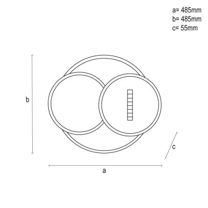 LED Dimmelhető mennyezeti lámpa LED/90W/230V 3000-6500K fekete + távirányítás