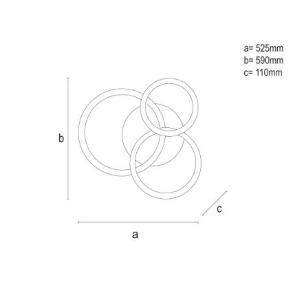 LED dimmelhető mennyezeti lámpa LED/90W/230V 3000-6500K + távirányító