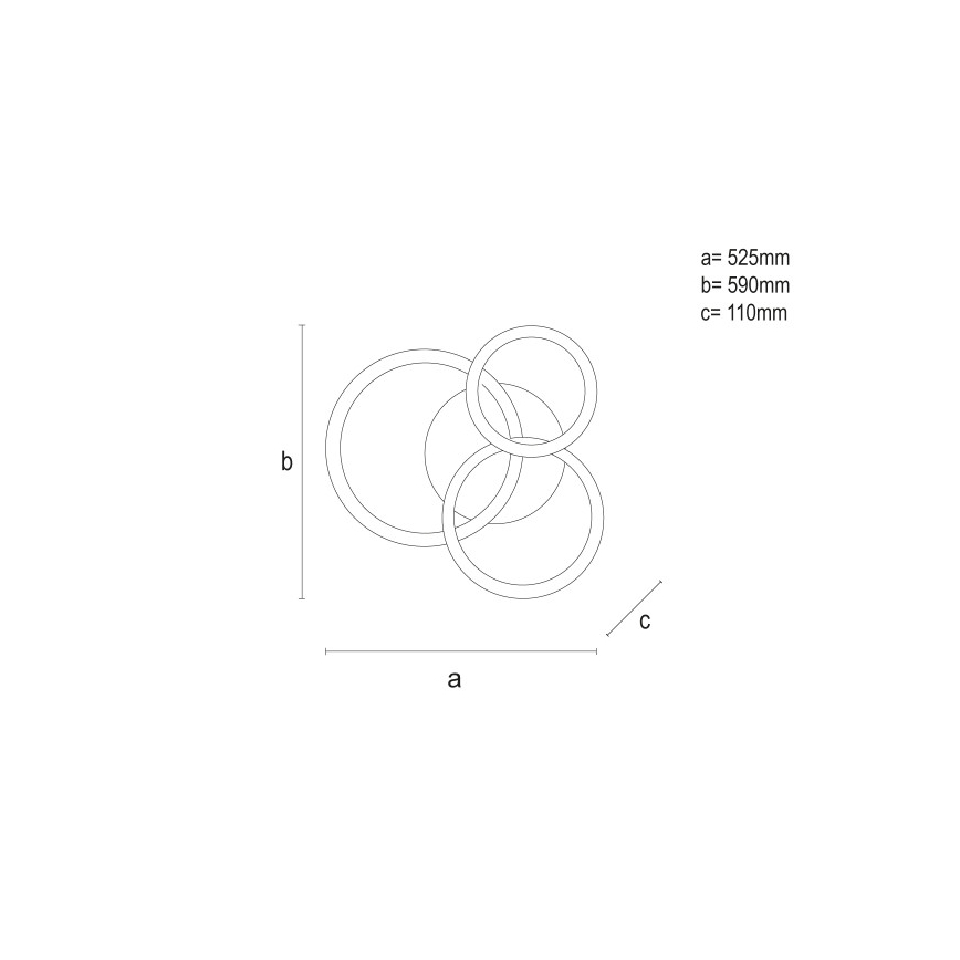 LED dimmelhető mennyezeti lámpa LED/90W/230V 3000-6500K + távirányító