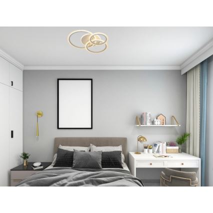 LED dimmelhető mennyezeti lámpa LED/90W/230V 3000-6500K + távirányító