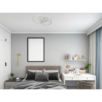 LED dimmelhető mennyezeti lámpa LED/90W/230V 3000-6500K + távirányító