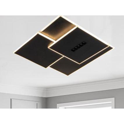 LED Dimmelhető mennyezeti lámpa LED/95W/230V 3000-6500K fekete + távirányítás