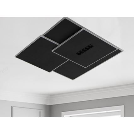 LED Dimmelhető mennyezeti lámpa LED/95W/230V 3000-6500K fekete + távirányítás