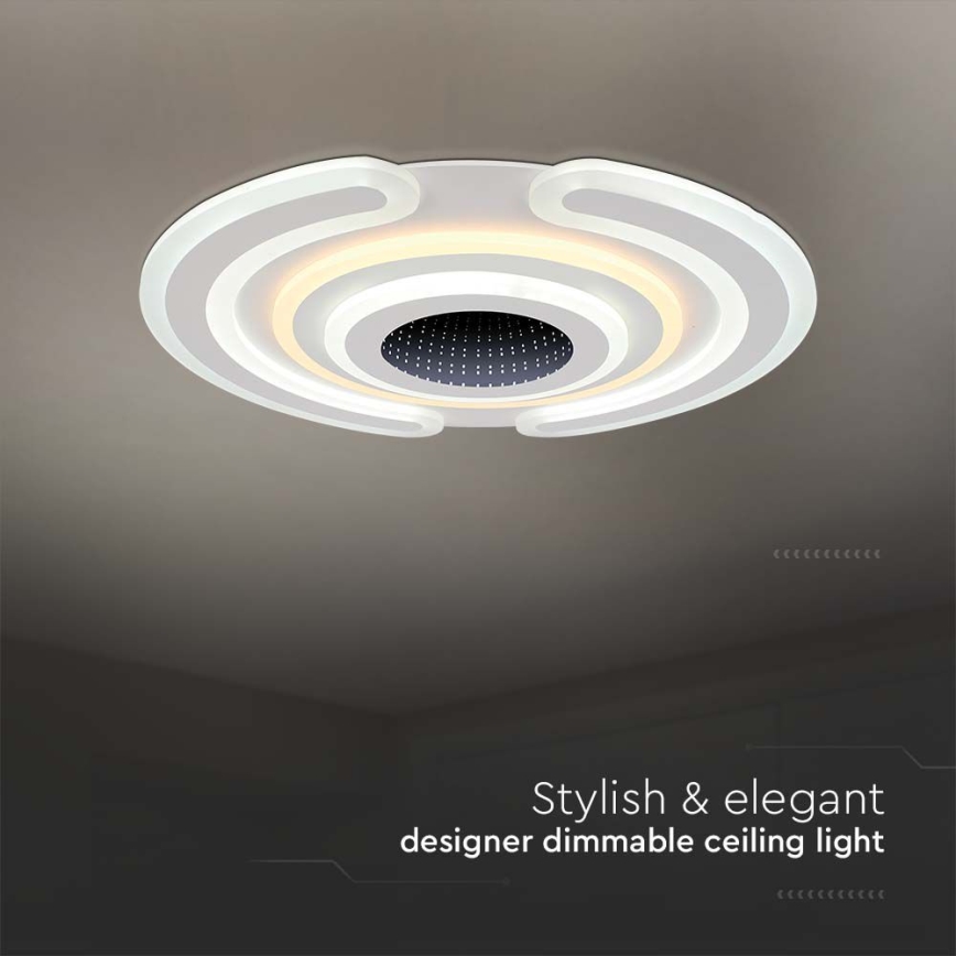 LED Dimmelhető mennyezeti lámpa LED/95W/230V 3000-6500K átm. 52 cm + távirányítás