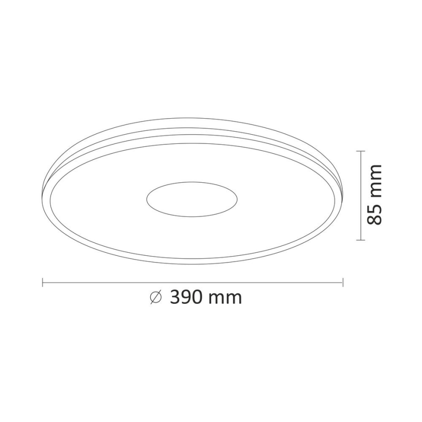 LED Dimmelhető mennyezeti lámpa LEON LED/24W/230V + távirányítás