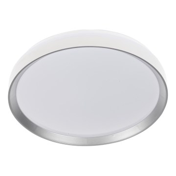 LED dimmelhető mennyezeti lámpa LIXAN LED/47W/230V 3000-6500K átm. 38,6 cm fehér/ezüst + távirányító