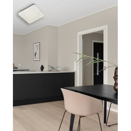 LED Dimmelhető mennyezeti lámpa MANA LED/36W/230V 2700-6500K 43x43 cm + távirányítás