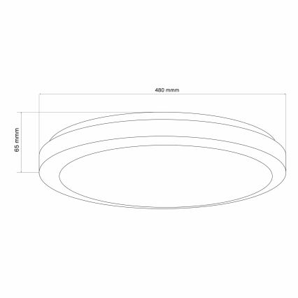 LED Dimmelhető fürdőszobai lámpa MARIAN LED/72W/230V átm. 48 cm 3000-6000K IP44 + távirányítás