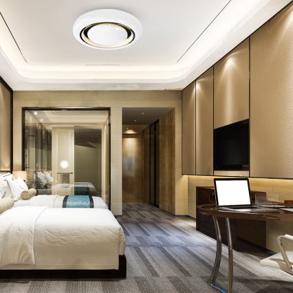 LED Dimmelhető mennyezeti lámpa MEGAN LED/48W/230V 3000-6000K + távirányító