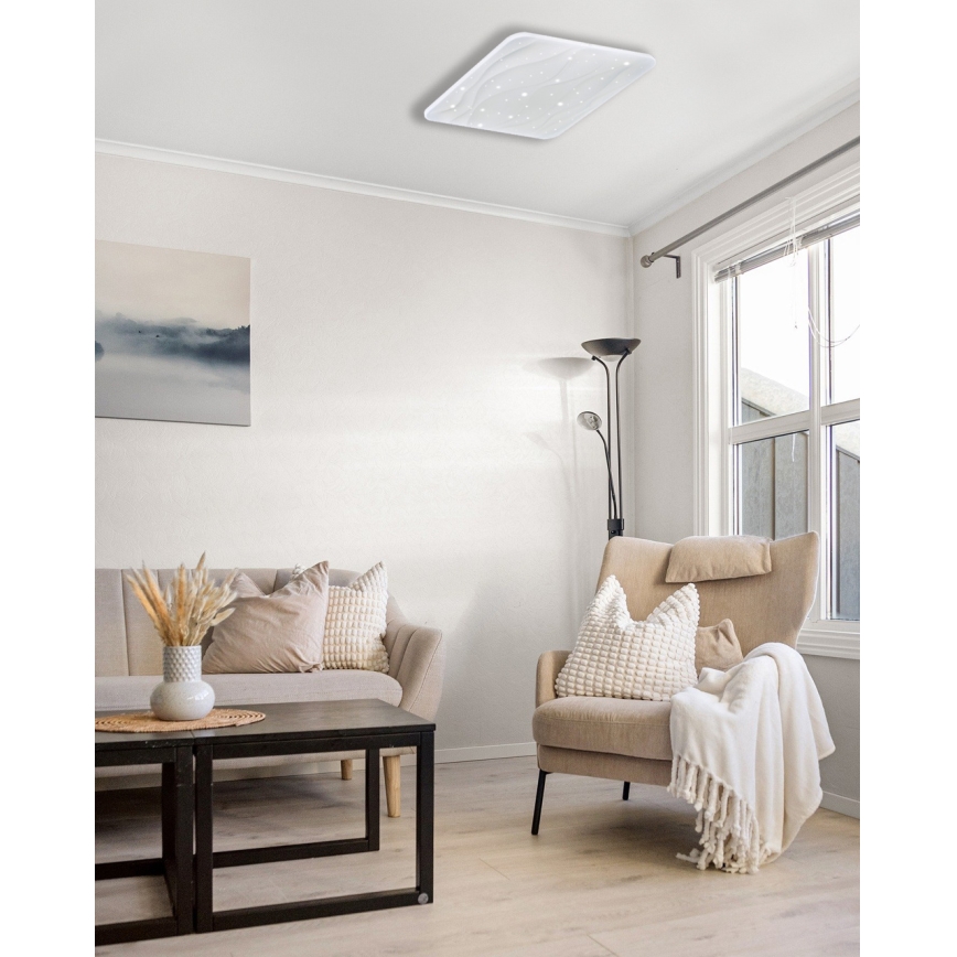 LED Dimmelhető mennyezeti lámpa NERIS LED/36W/230V 2700-6500K 43x43 cm + távirányítás