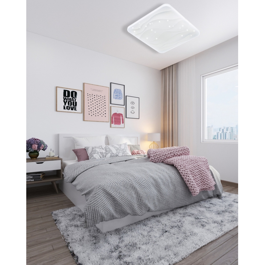 LED Dimmelhető mennyezeti lámpa NERIS LED/36W/230V 2700-6500K 43x43 cm + távirányítás