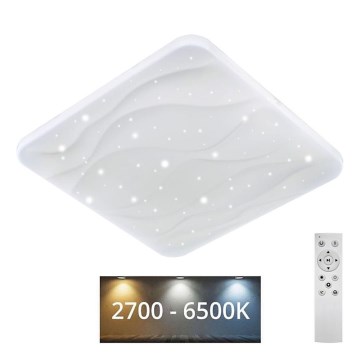 LED Dimmelhető mennyezeti lámpa NERIS LED/60W/230V 2700-6500K 53x53 cm + távirányítás
